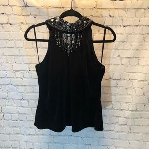 Velvet crystal top